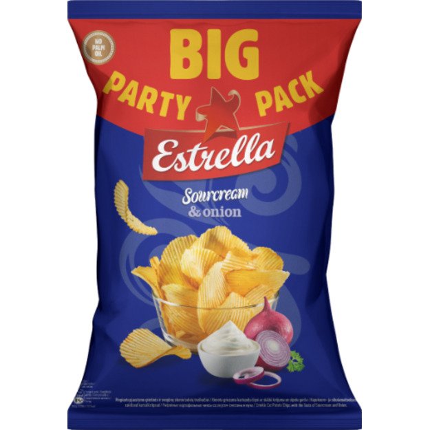 Traškučiai ESTRELLA, grietinės ir svogūnų skonio, 250 g