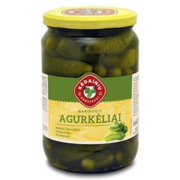 Marinuoti agurkėliai KĖDAINIŲ, 0,72/660/360 g