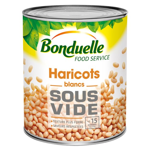 Baltos pupelės BONDUELLE, vakume, 2,75 / 2,35 kg