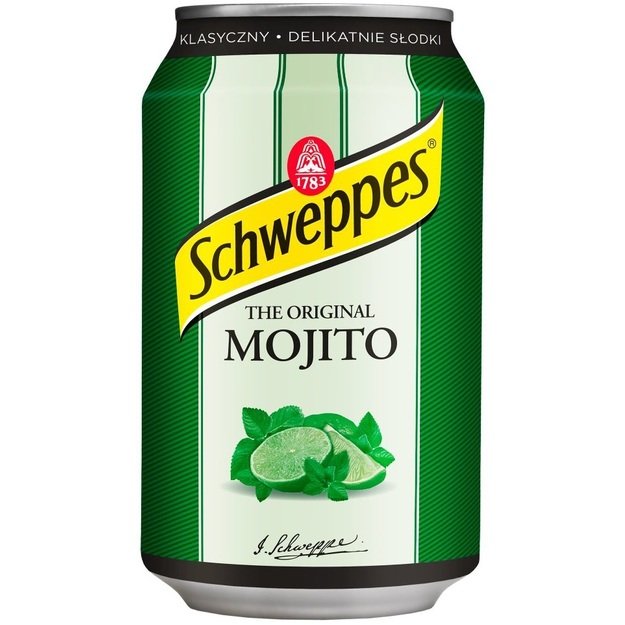 Gaivusis gazuotas gėrimas SCHWEPPES Mojito, 0.33l