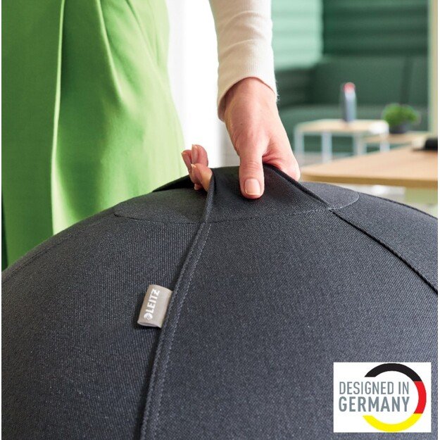 Aktyvaus sėdėjimo kamuolys Leitz Ergo, su apsauga nuo nuriedėjimo, 75cm skersmens, tamsiai pilkos sp 3