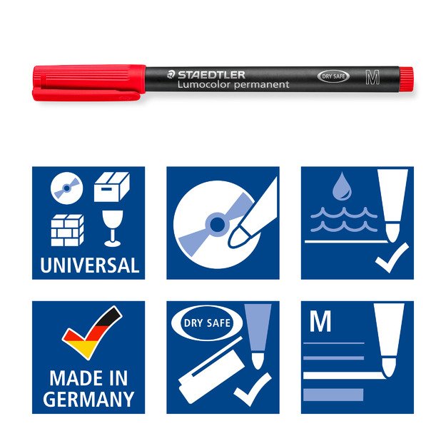 Žymeklis STAEDTLER codec film OHP 317M, 1.0mm, 6 spalvų rinkinys 3