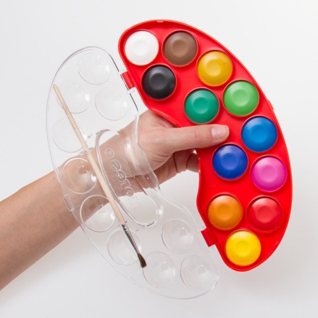 Akvareliniai dažai KORES, 12 spalvų rinkinys + teptukas 2