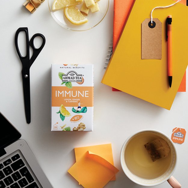 Ahmad Tea Natūrali arbata   Immune  , vokeliuose su siūlu, 20 vnt. 5