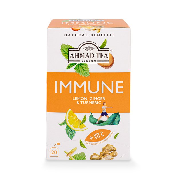 Ahmad Tea Natūrali arbata   Immune  , vokeliuose su siūlu, 20 vnt. 2