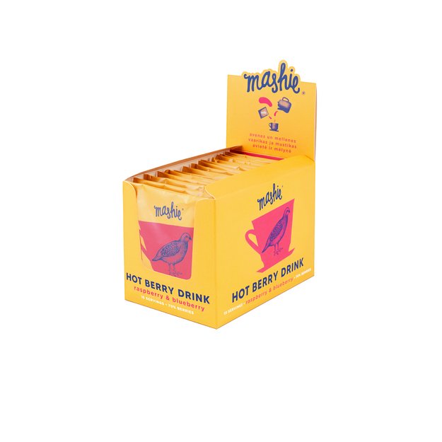 Uogų tyrė MASHIE Original, aviečių ir mėlynių, 15vnt.