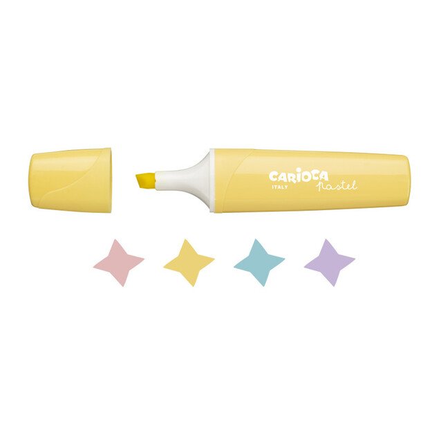 Teksto žymekliai CARIOCA Pastel, 4 vnt. 2