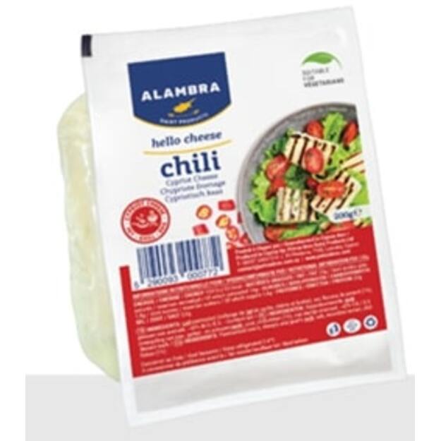 Sūris ALAMBRA, Halloumi, su čili pipirais, 200 g