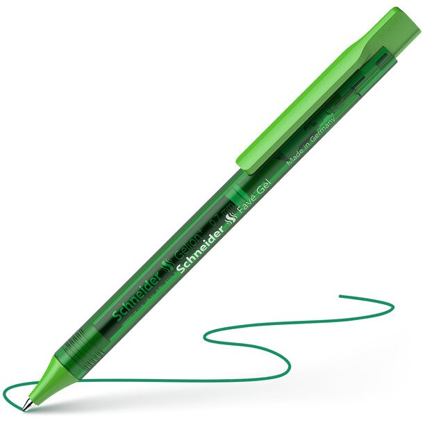 Automatinis tu&scaron;inukas SCHNEIDER Fave Gel, 0,7mm, žalios sp. 7