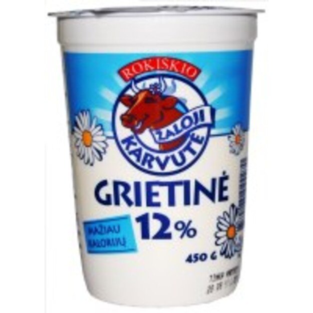 Grietinė ŽALOJI KARVUTĖ, 12%,  400 g