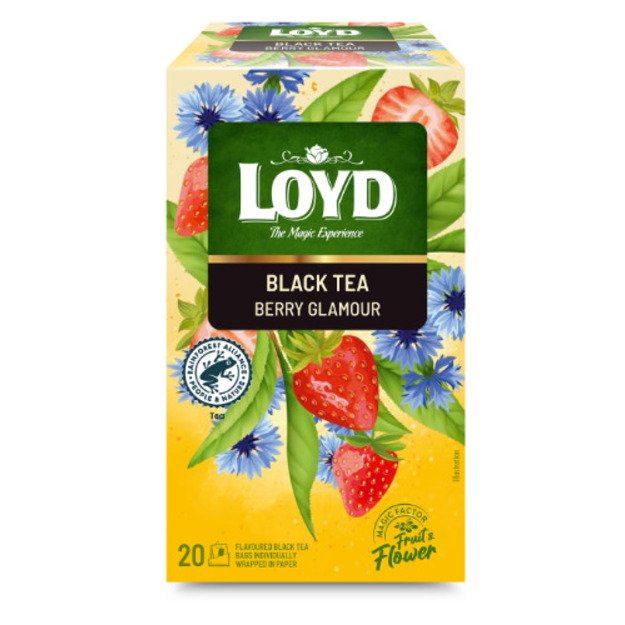 Juodoji arbata LOYD, uogų žavesys, 20x1,75 g