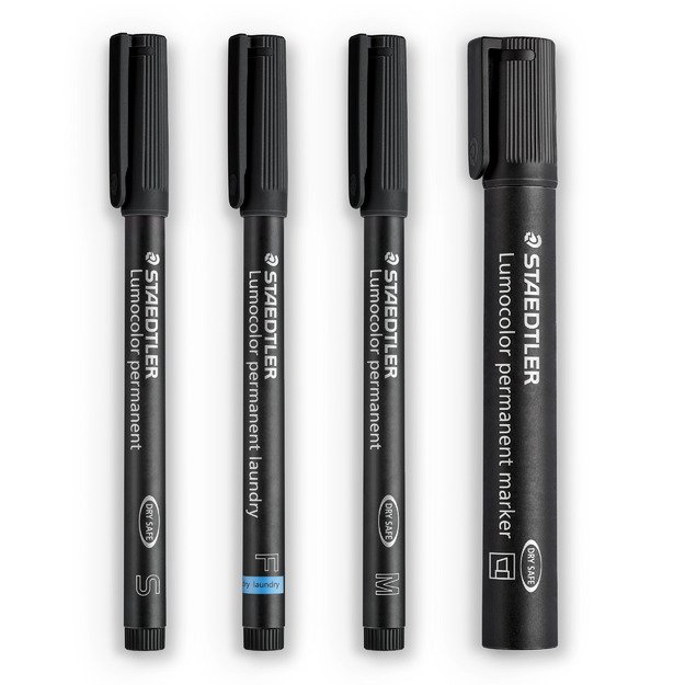 Permanentiniai žymekliai STAEDTLER Lumocolor, 4 vnt. 5