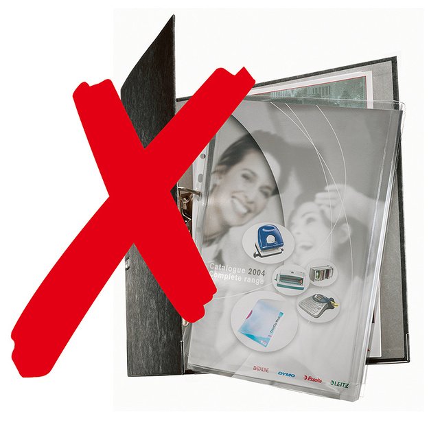 Įmautė su metaliniu kra&scaron;teliu ESSELTE, A4, (pak. - 3 vnt.), skaidri 2