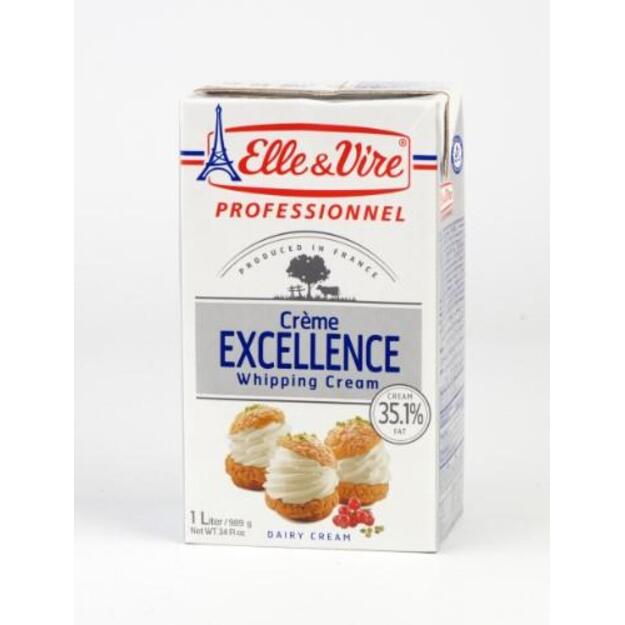 Plakama grietinėlė  EXCELLENCE, 35,1% riebumo, 1l