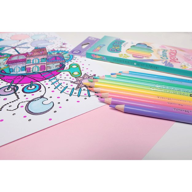 Spalvoti pie&scaron;tukai COLORINO Pastel, 10 pastelinių spalvų 2
