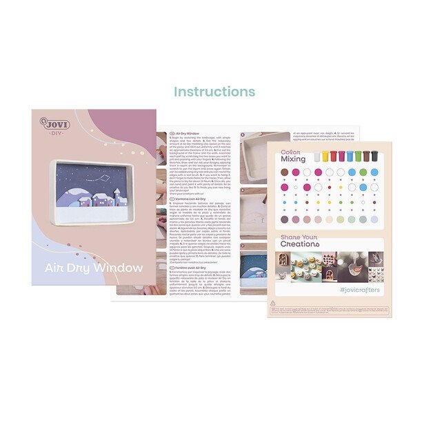 JOVI DIY molio lipdymo rinkinys WINDOW su savaime džiūstančiu moliu 4