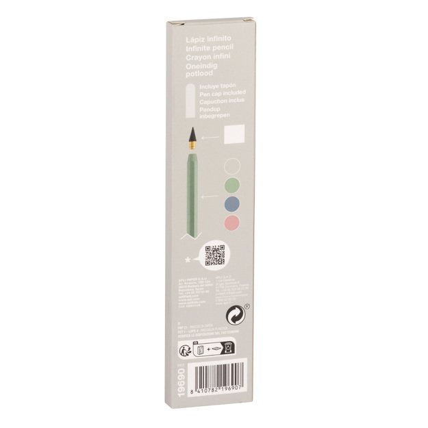 Nesibaigiantis pieštukas Apli, HB, korpusas pilkos spalvos 1