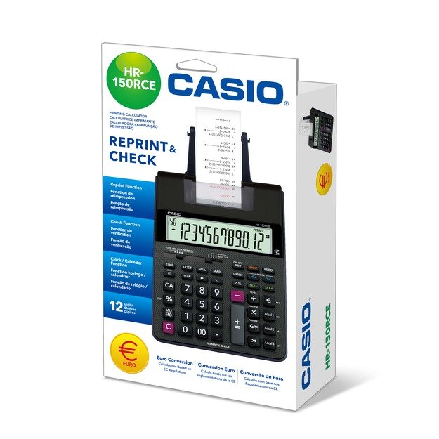 Spausdinantis skaičiuotuvas CASIO HR-150RCE, 65 x 165 x 295 mm 2