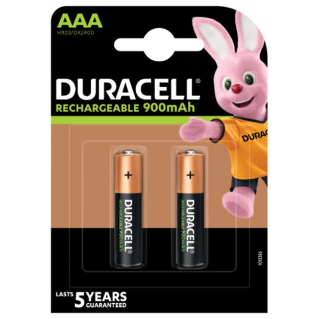Įkraunamos baterijos DURACELL AAA 900 mAh, 2 vnt