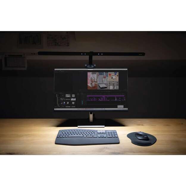 LED stalinis &scaron;viestuvas MAUL Gate, ekranui ap&scaron;viesti, juodas 1