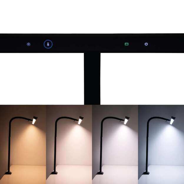 LED stalinis &scaron;viestuvas MAUL Gate, ekranui ap&scaron;viesti, juodas 2