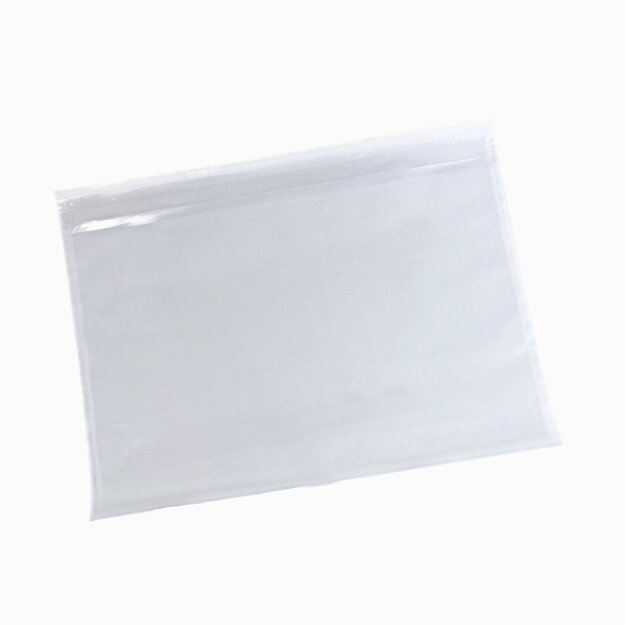 Priklijuojamosios įmautės siuntiniams C5 - 240mm x 165mm + 15mm., 1000vnt, skaidrios