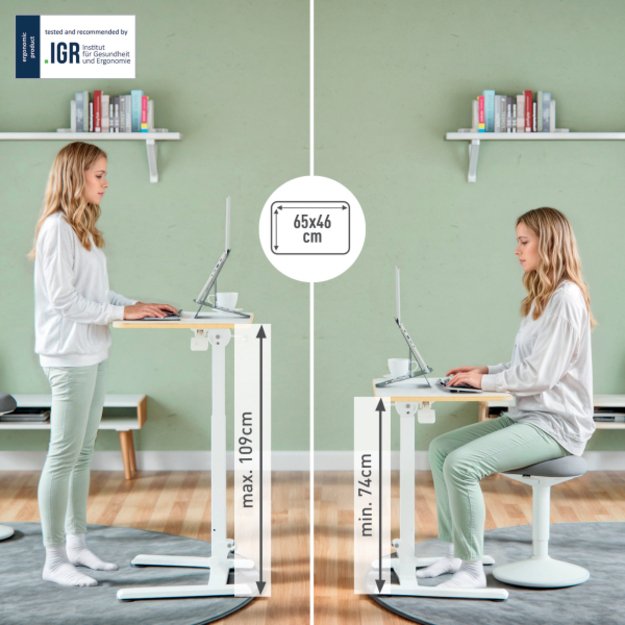 Leitz Ergo mažas sulankstomas sėdimo/stovimo darbo stalas 4