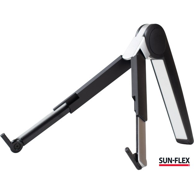 Nešiojamojo kompiuterio stovas SUN-FLEX®GRAVITY STAND, metalinis, juodos/sidabrinės spalvos