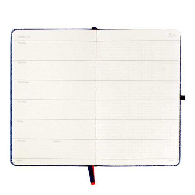 Kalendorius - užrašinė  UNIVERSAL BLACK EDITION, PU, A5, be datų, raudona 1