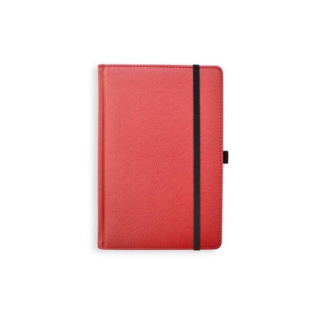 Kalendorius - užrašinė  UNIVERSAL BLACK EDITION, PU, A5, be datų, raudona