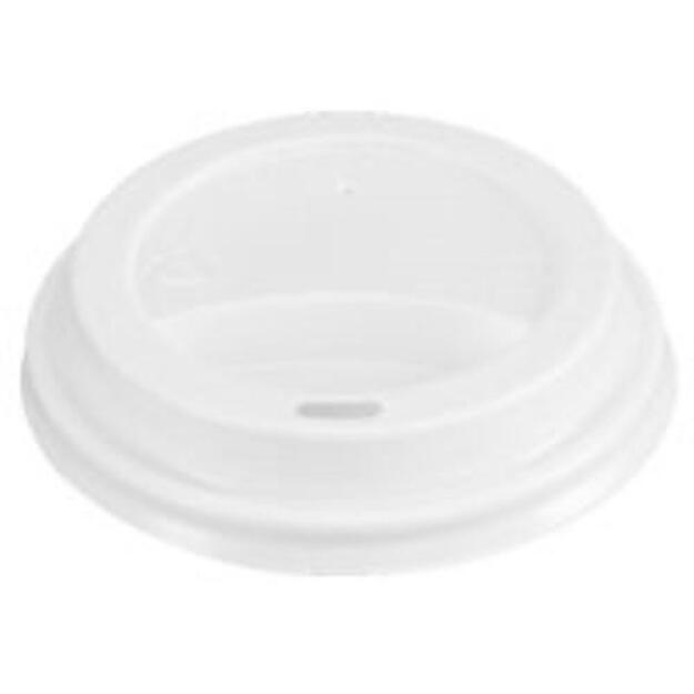 Popierinių puodelių dangteliai PELLINI 400 ml, PS, 100 vnt., balta sp. 1