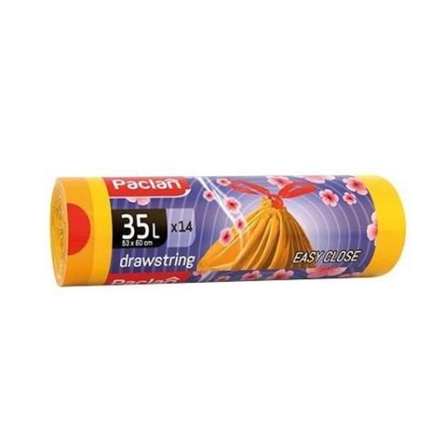 Šiukšlių maišai PACLAN aromatizuoti, užrišami, 35 l,14 vnt.