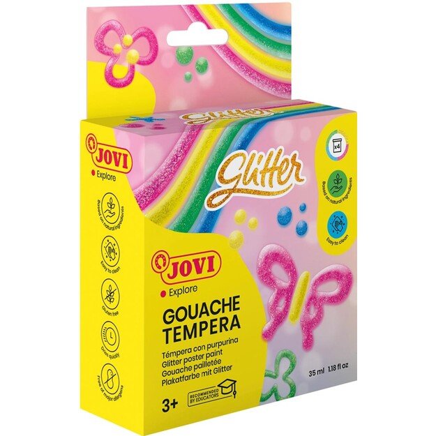 Blizgūs dažai JOVI GLITTER, 35 ml, 4 spalvos 1