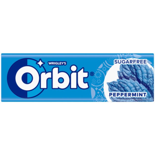 Kramtomoji guma ORBIT peppermint, 14 g