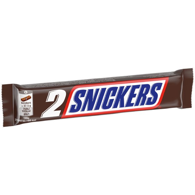 &Scaron;okoladinis batonėlis SNICKERS Kingsize, 75g (37,5x2)