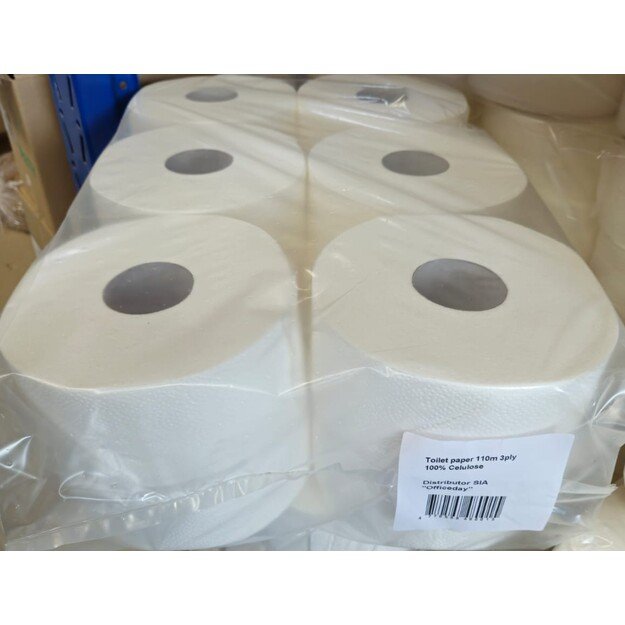 Tualetinis popierius GRUINE, pagaminti iš pirmojo pluošto, su perforacija, 3 sluoksniai, 110 m