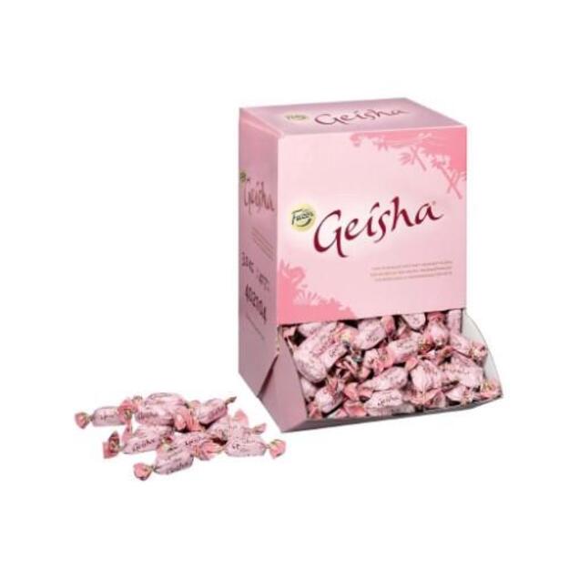 Pieninio &scaron;okolado saldainiai GEISHA, su lazdyno rie&scaron;utais, 3 kg