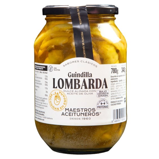 Lombarda žalieji čili pipirai Guindilla MAESTROS ACEITUNEROS, saldžame marinate, 780/340 g