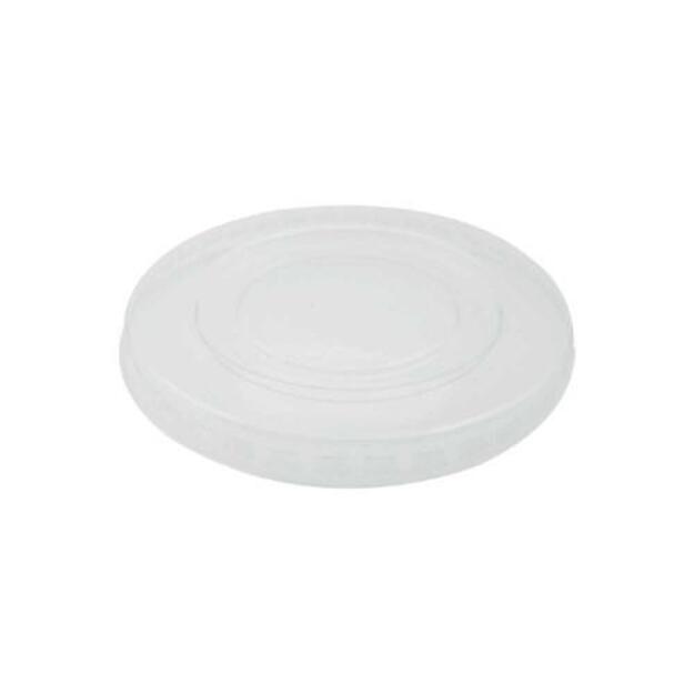 Vienkartinis dangtelis 110 ml padažo indeliui, skaidrus, PET, 100 vnt.