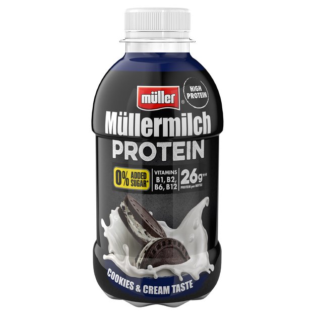 Pieno gėrimas M&Uuml;LLERMILCH Protein Zero, sausainių skonio, 400g