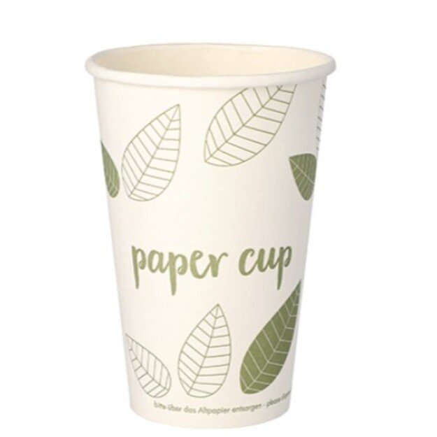 Vienkartiniai puodeliai, be plastiko, popierius, 300 ml, D 8 cm, 50 vnt