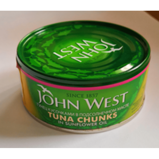 Tunų gabaliukai aliejuje, JOHN WEST, 145/95g