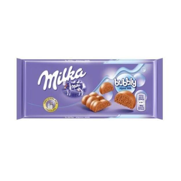 Šokoladas MILKA Bubbly Alpine Milk, 90 g 1