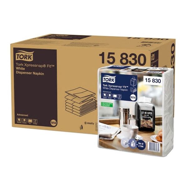 Baltos servetėlės,TORK Xpressnap Fit dozatoriui N14, 720 vnt, 15830