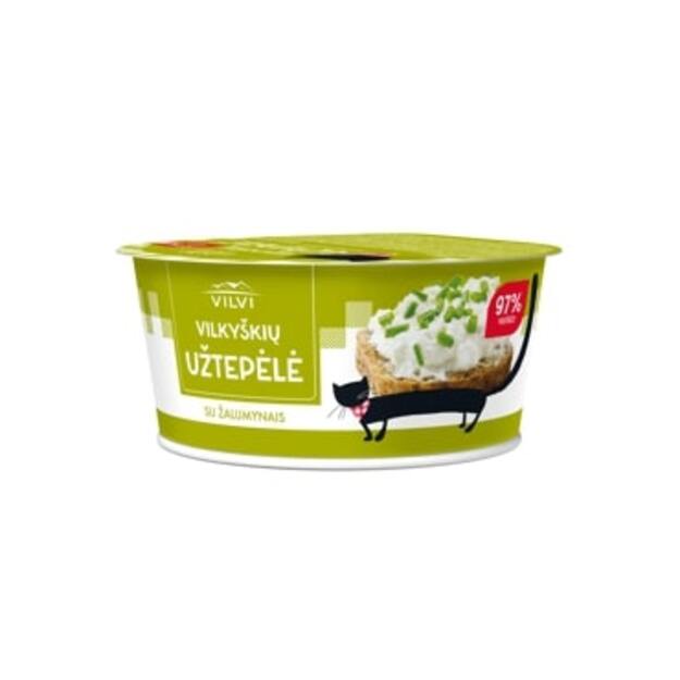 Varškės užtepėlė VILKYŠKIŲ, su žalumynais, 18% riebumo, 150 g