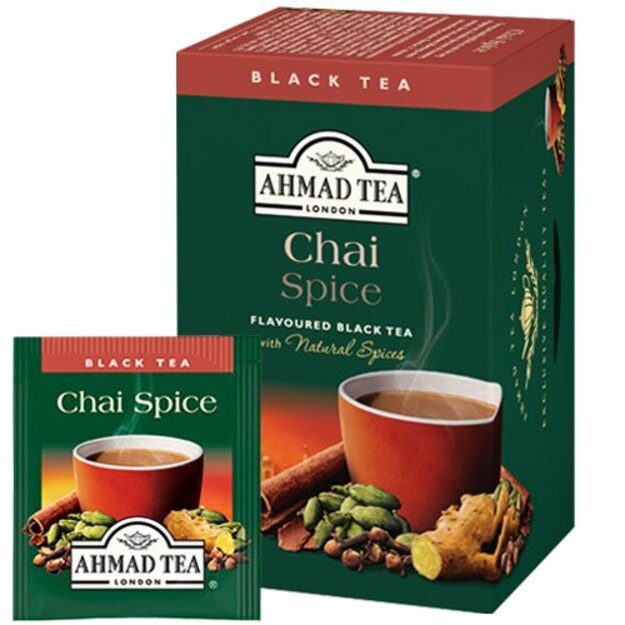 Juodoji arbata AHMAD Chai Spice, 20 vokelių x 2g