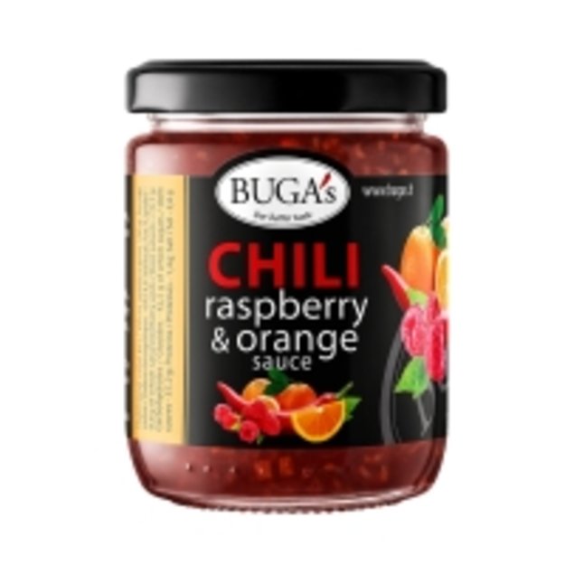 Aitriųjų paprikų ir aviečių-apelsinų padažas, BUGA s, 170 g 1