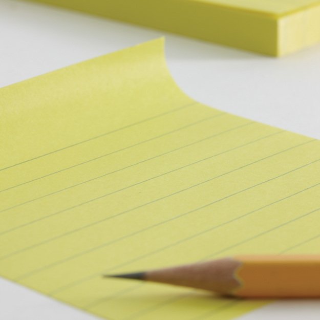 Lipnūs lapeliai Apli Classic, 100 x 150 mm, 100 lapelių, linijomis, geltona 2