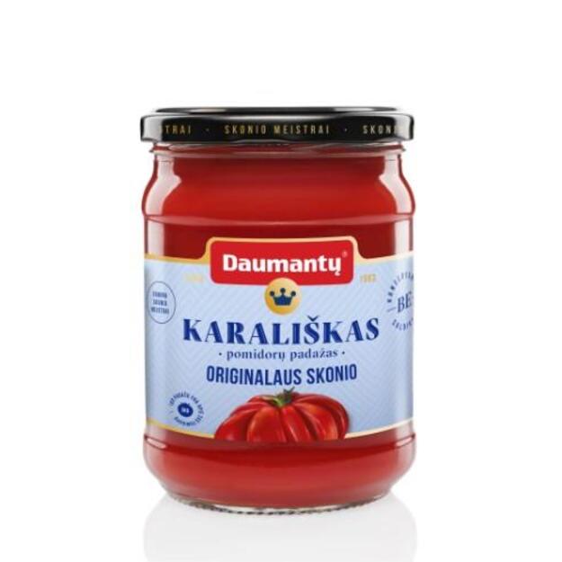 Pomidorų padažas, DAUMANTŲ KARALIŠKAS, originalaus skonio, 40% pastos, 500 g 1