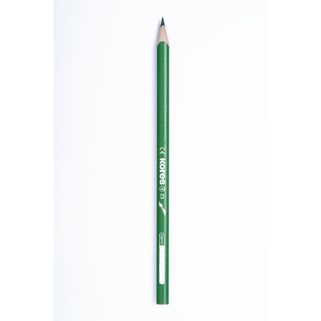 Spalvoti pieštukai KORES, tribriauniai, akvareliniai, 12 vnt. + teptukas ir drožtukas 3